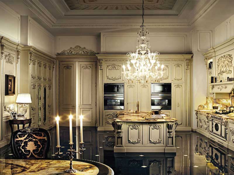 نورپردازی آشپزخانه کلاسیک